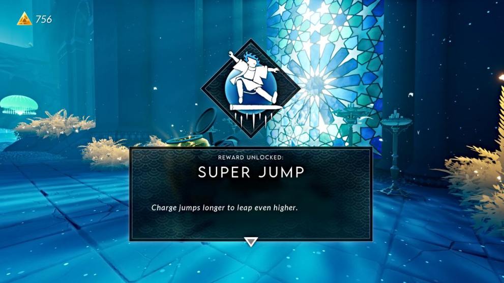 Super Jump ability unlocked in Sword of the Sea