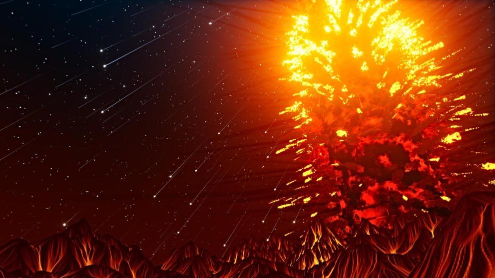 Tower explodes in Sword of the Sea