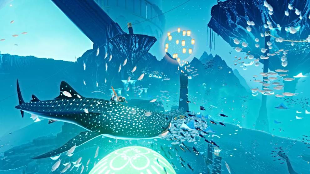 Whale Shark Rider trophy unlock in Sword of the Sea