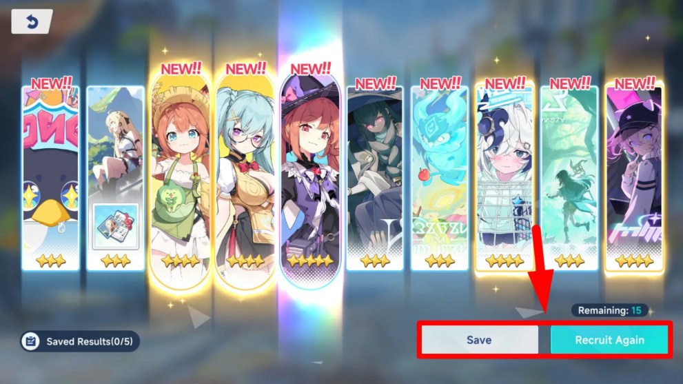 200 pull selector during the account reroll in Stella Sora