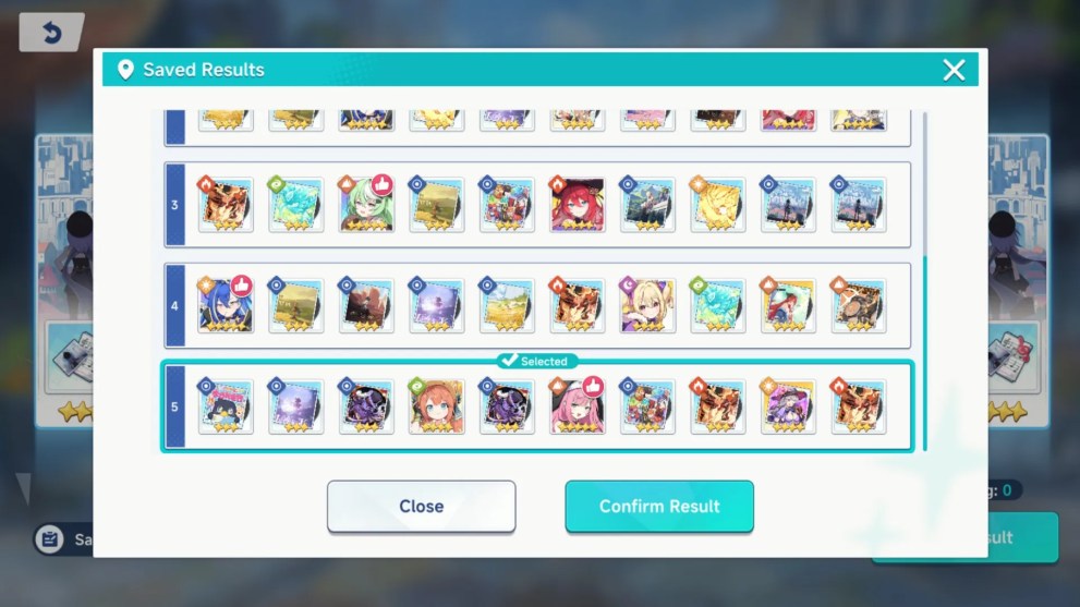 200 pull selector options during the account reroll in Stella Sora