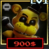 Golden Freddy Hero unit from the Five Nights TD 2 Roblox experience