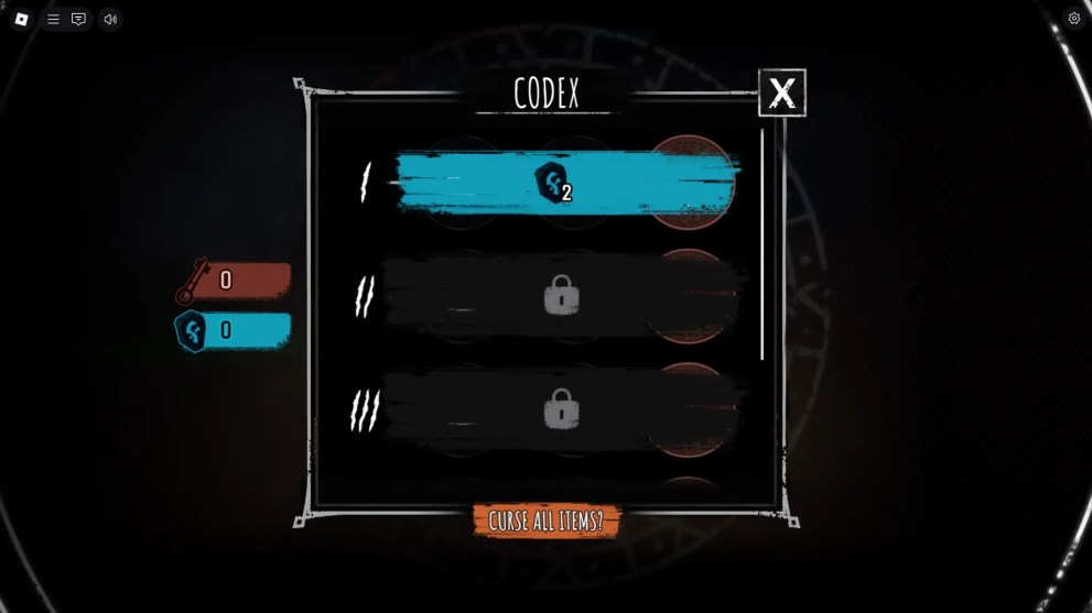 Free items in the codex in the Roblox Halloween Spotlight event