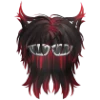 Messy Halloween Hairstyle With Demon Horns item in the Roblox Halloween Spotlight event