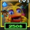 Toy Chica unit from the Five Nights TD 2 Roblox experience