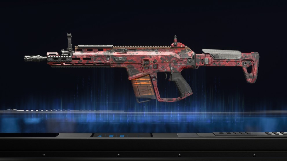 Black Ops 7 MXR-17 with the Ruby Snake camo equipped