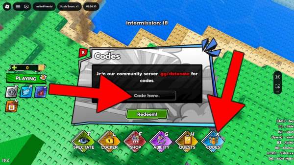 How to redeem Detonate codes.