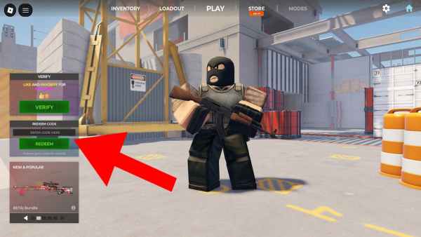 How to redeem codes in BloxStrike.