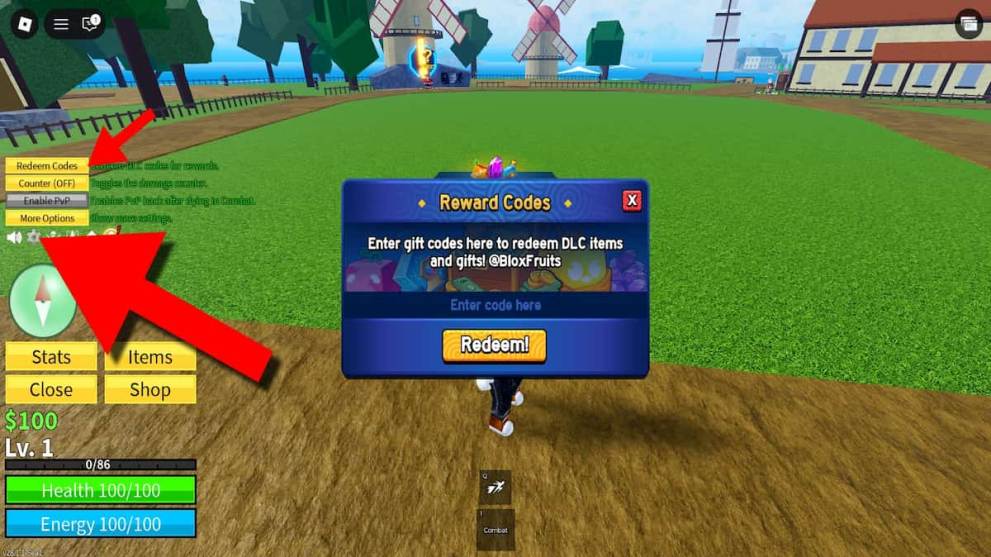 How to redeem Blox Fruits codes. 