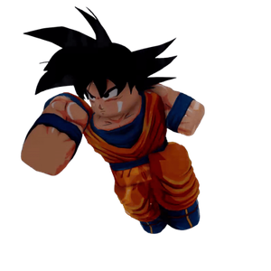 Goku the World skin in the Bizarre Lineage Roblox experience