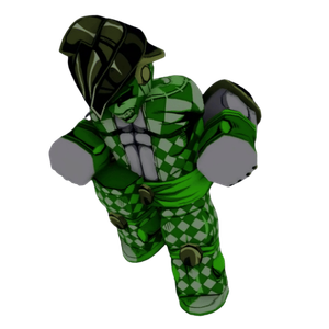 Green Purple Haze skin in the Bizarre Lineage Roblox experience