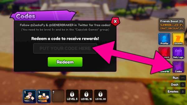 How to redeem Anime Rift Tower Defense codes.