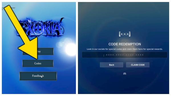 How to redeem Exoria codes.