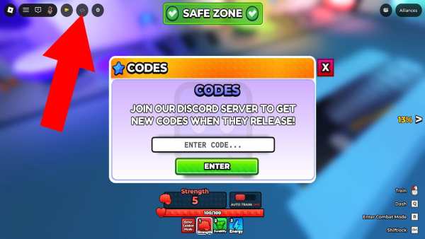 How to redeem codes in Power Simulator X 