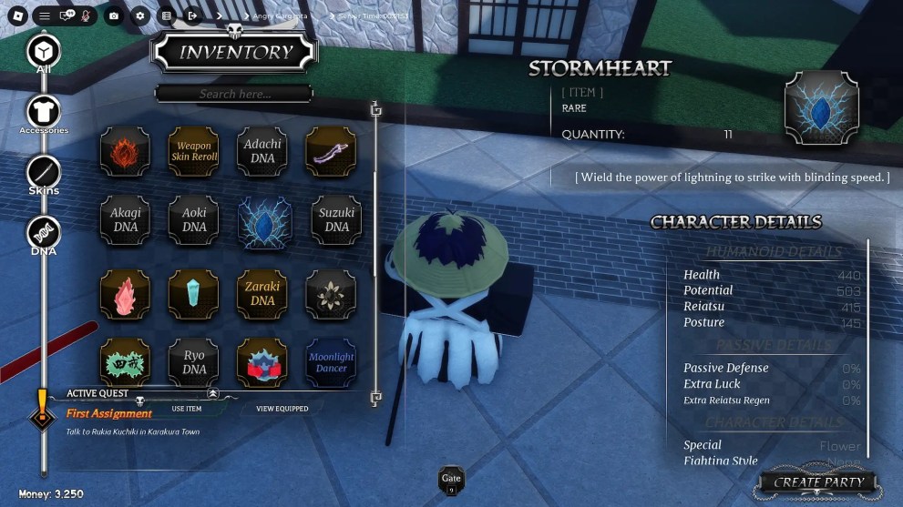 How to use reroll special item in Paradox Roblox experience