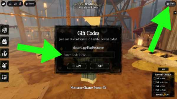 How to redeem Nocturne codes