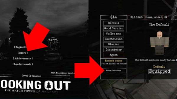 Instructions on how to redeem Looking Out Roblox codes