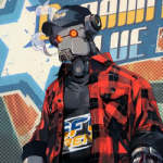 Iron character in Dynamite Blue