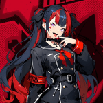 Tsuki character in Dynamite Blue