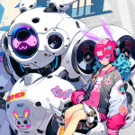 Mou character in Dynamite Blue