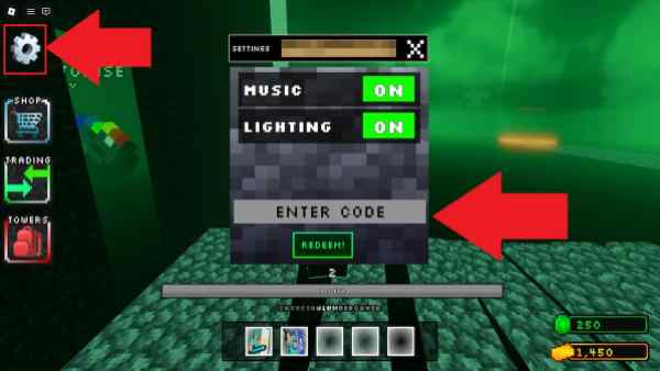 How to redeem codes in Unstable Tower Defense in Roblox