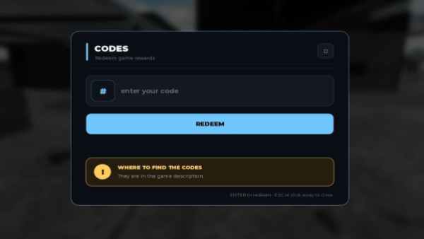 Valley Fest Codes Redemption Menu