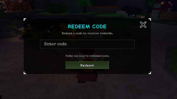 Codes Redemption Screen from Survive 66 Nights RPG Roblox Experience
